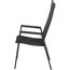 Gartenstuhl 'Savona' stapelbar Aluminium schwarz/silbern 57,5 x 111,5 x 74 cm