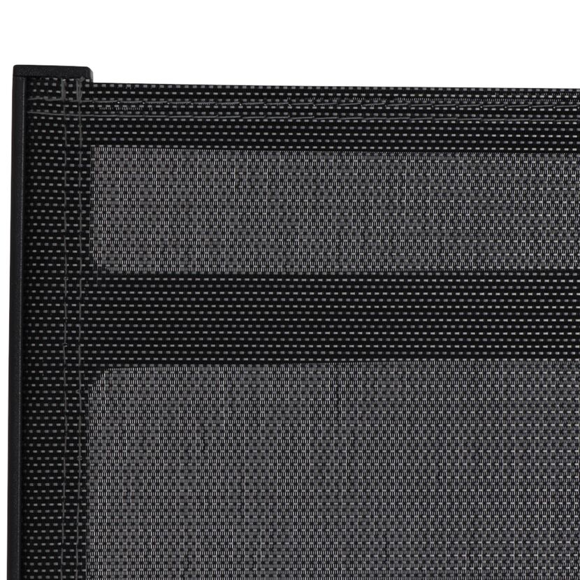 Gartenstuhl 'Savona' stapelbar Aluminium schwarz/silbern 57,5 x 111,5 x 74 cm