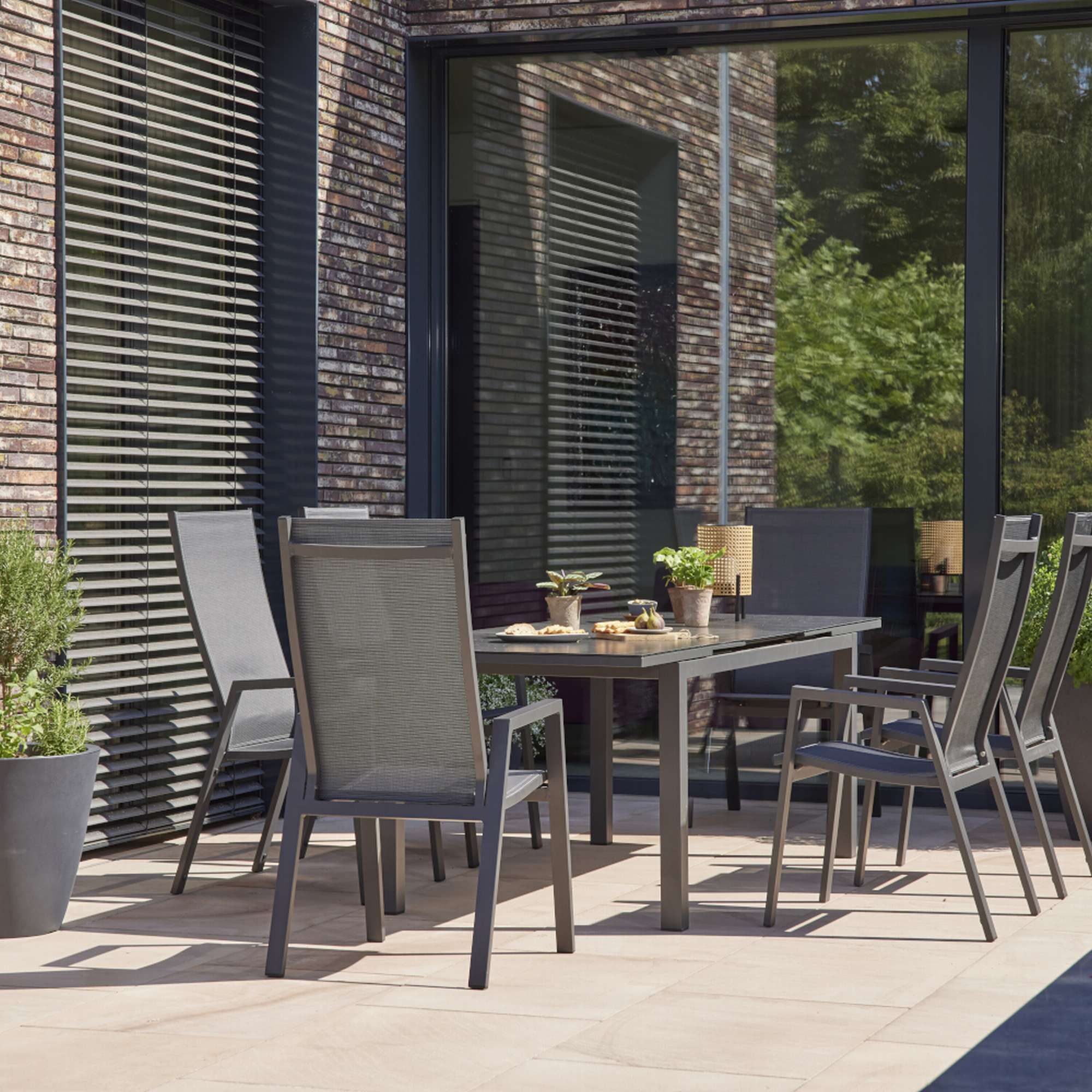 Stapelsessel 'Savona' matt anthrazit