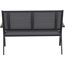 Gartenbank 'Tesoro' 2-Sitzer Aluminium grau 138,5 x 97 x 67 cm