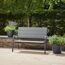 Gartenbank 'Tesoro' 2-Sitzer Aluminium grau 138,5 x 97 x 67 cm