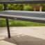 Gartenbank 'Tesoro' 2-Sitzer Aluminium grau 138,5 x 97 x 67 cm