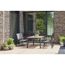 Gartenbank 'Tesoro' 2-Sitzer Aluminium grau 138,5 x 97 x 67 cm