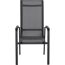 Gartenstuhl 'Tesoro' stapelbar Aluminium schwarz/silbern x 111 x 68 cm