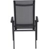Gartenstuhl 'Tesoro' stapelbar Aluminium schwarz/silbern x 111 x 68 cm