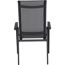 Gartenstuhl 'Tesoro' stapelbar Aluminium schwarz/silbern x 111 x 68 cm