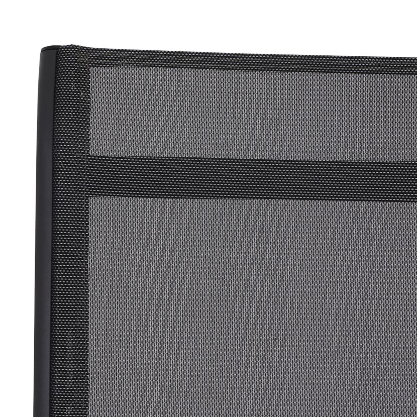 Gartenstuhl 'Tesoro' stapelbar Aluminium schwarz/silbern x 111 x 68 cm