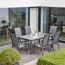 Gartenstuhl 'Tesoro' stapelbar Aluminium schwarz/silbern x 111 x 68 cm