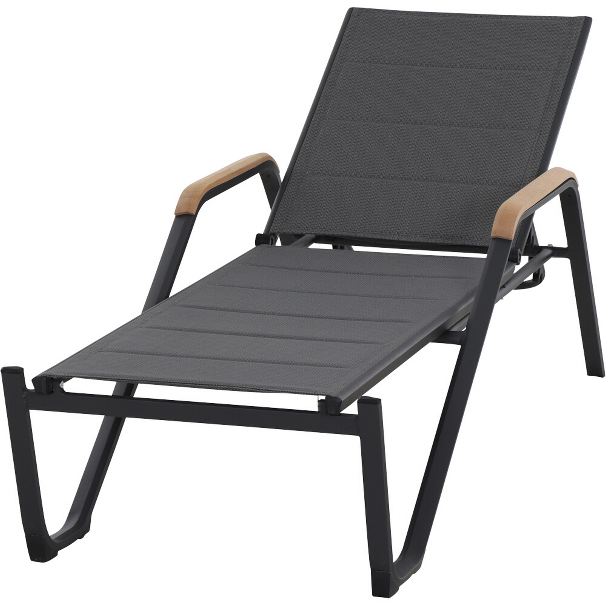 Sonnenliege 'Tesoro' anthrazit 69,5 x 108 x 195 cm