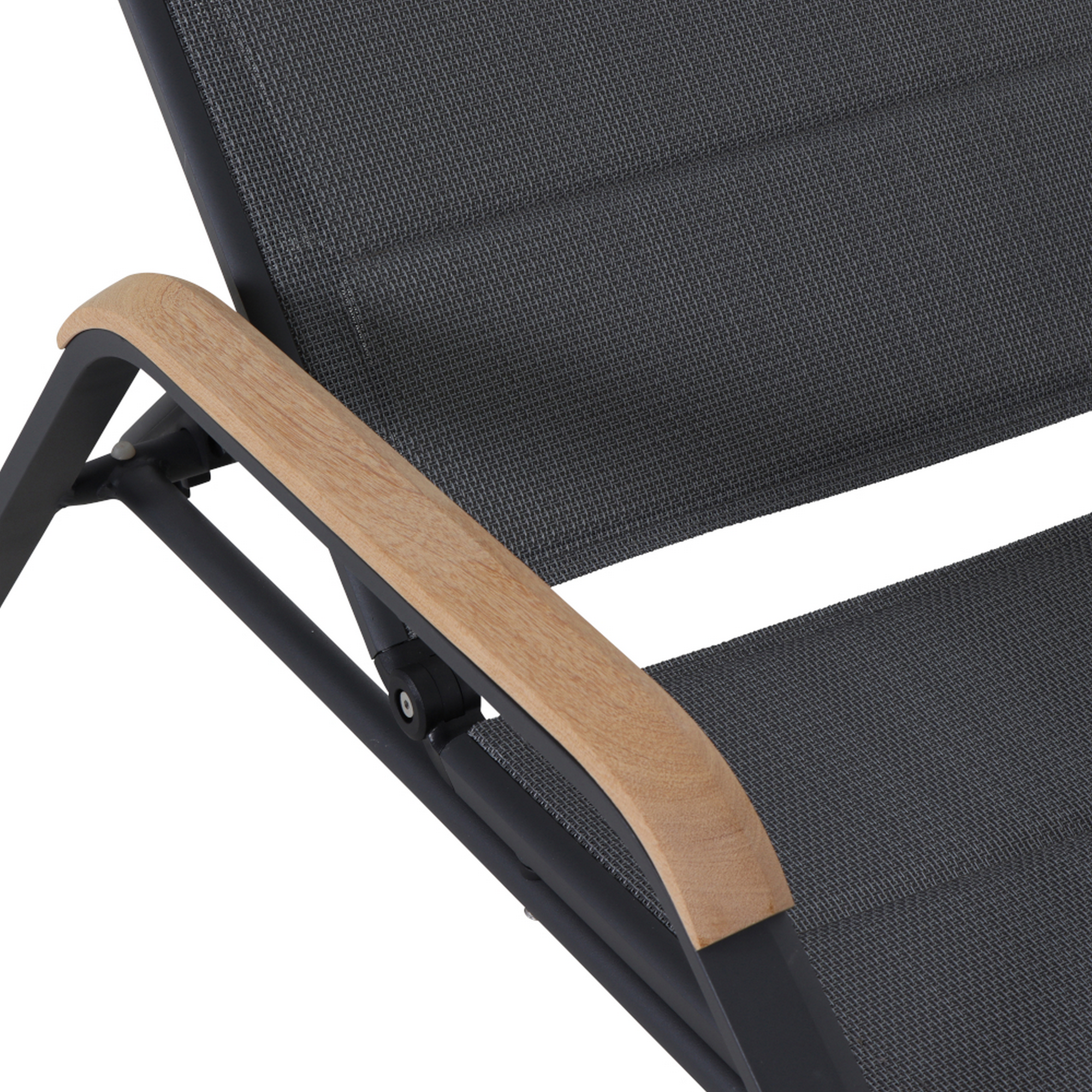 Sonnenliege 'Tesoro' anthrazit 69,5 x 108 x 195 cm