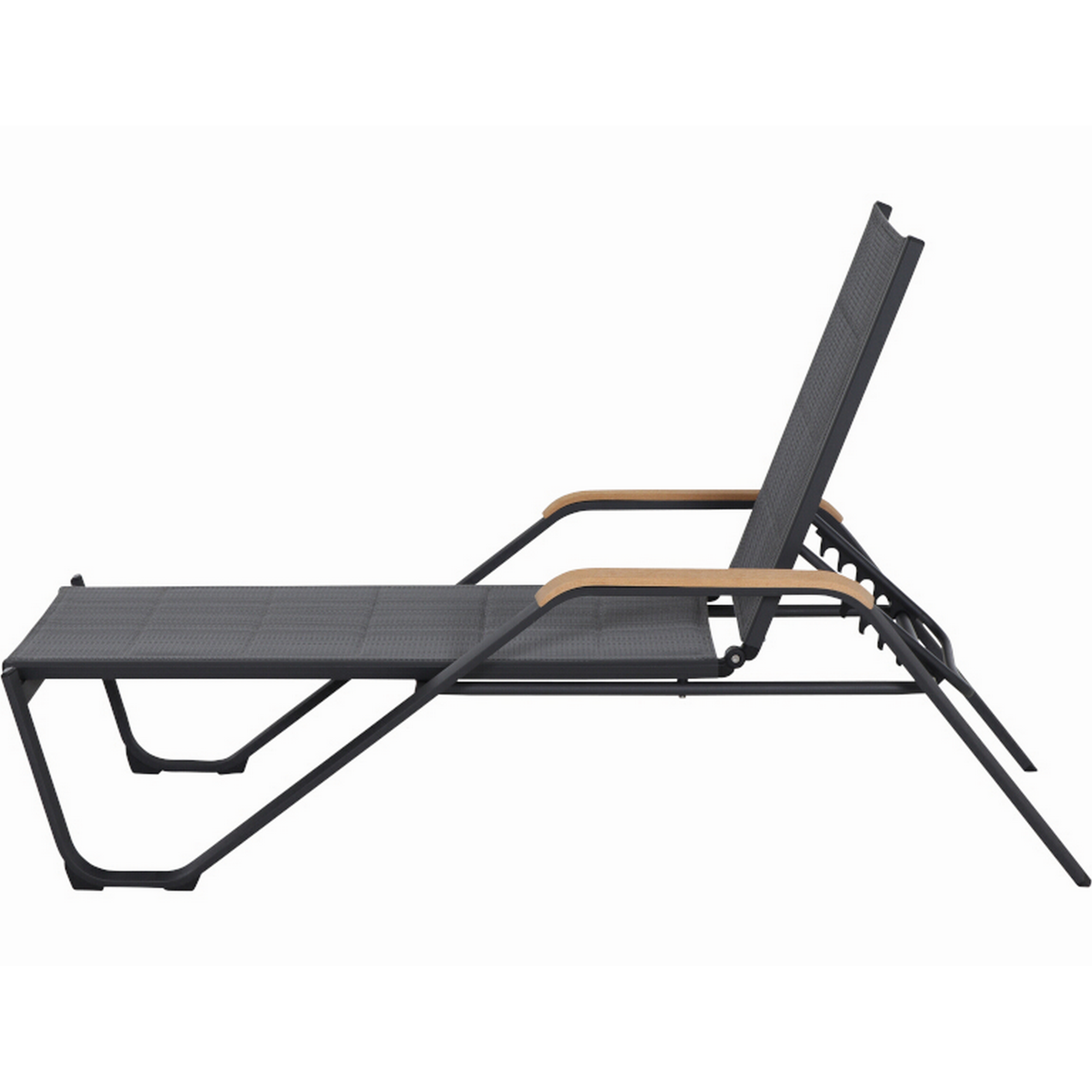 Sonnenliege 'Tesoro' anthrazit 69,5 x 108 x 195 cm