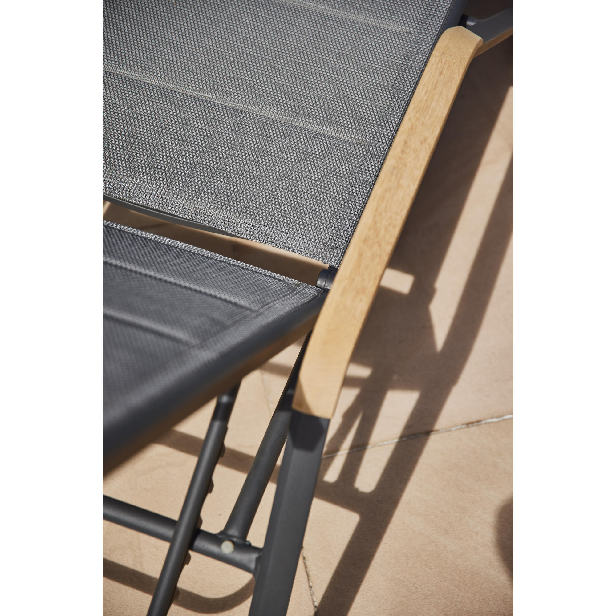 Sonnenliege 'Tesoro' anthrazit 69,5 x 108 x 195 cm