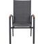 Gartenstuhl 'Tesoro' stapelbar Aluminium schwarz 62,5 x 98 x 68 cm