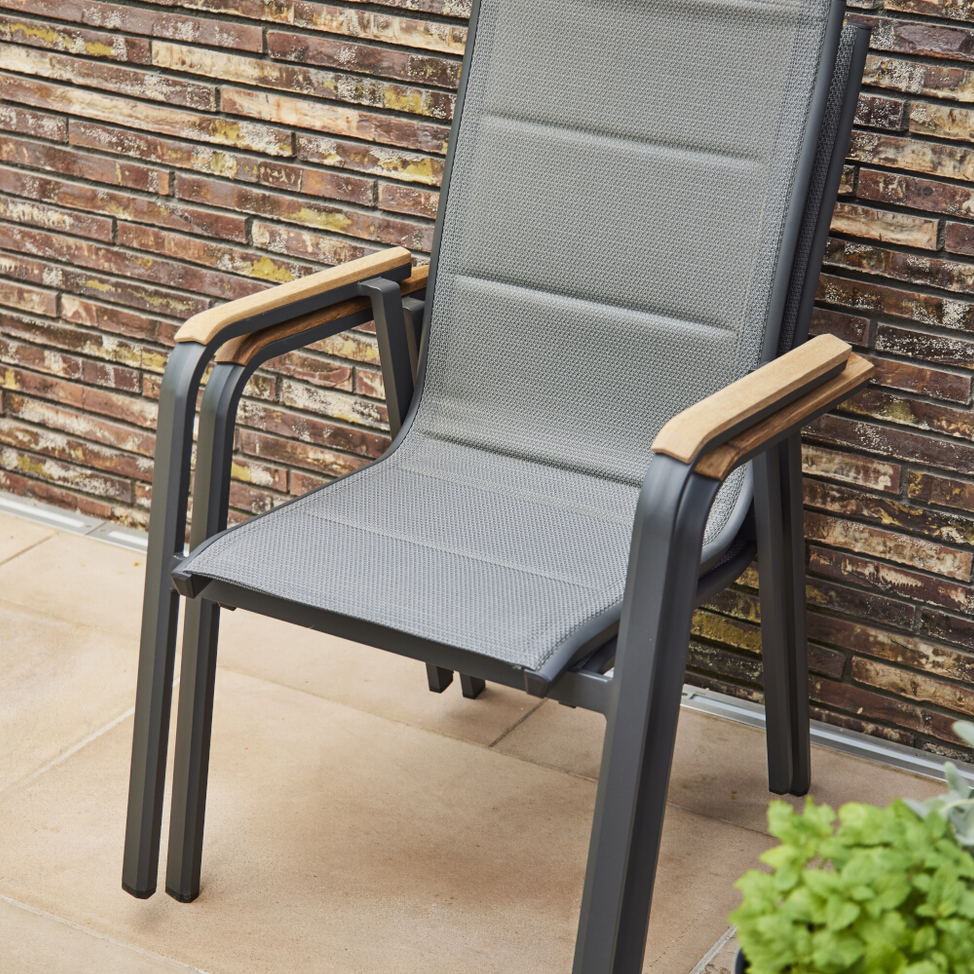 Stapelsessel 'Tesoro' matt anthrazit