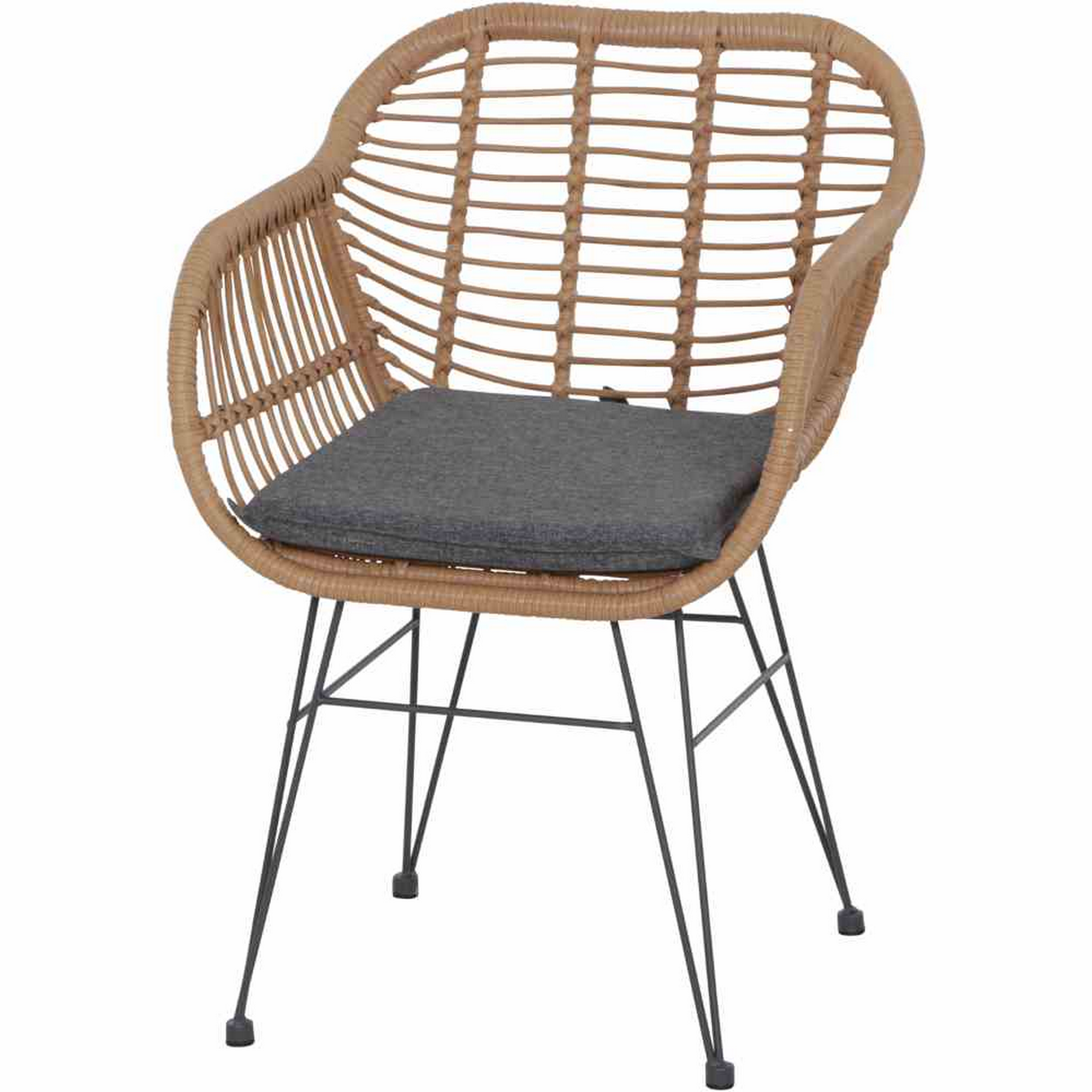 Balkonmöbelset 'Tiros' schwarz 3-teilig