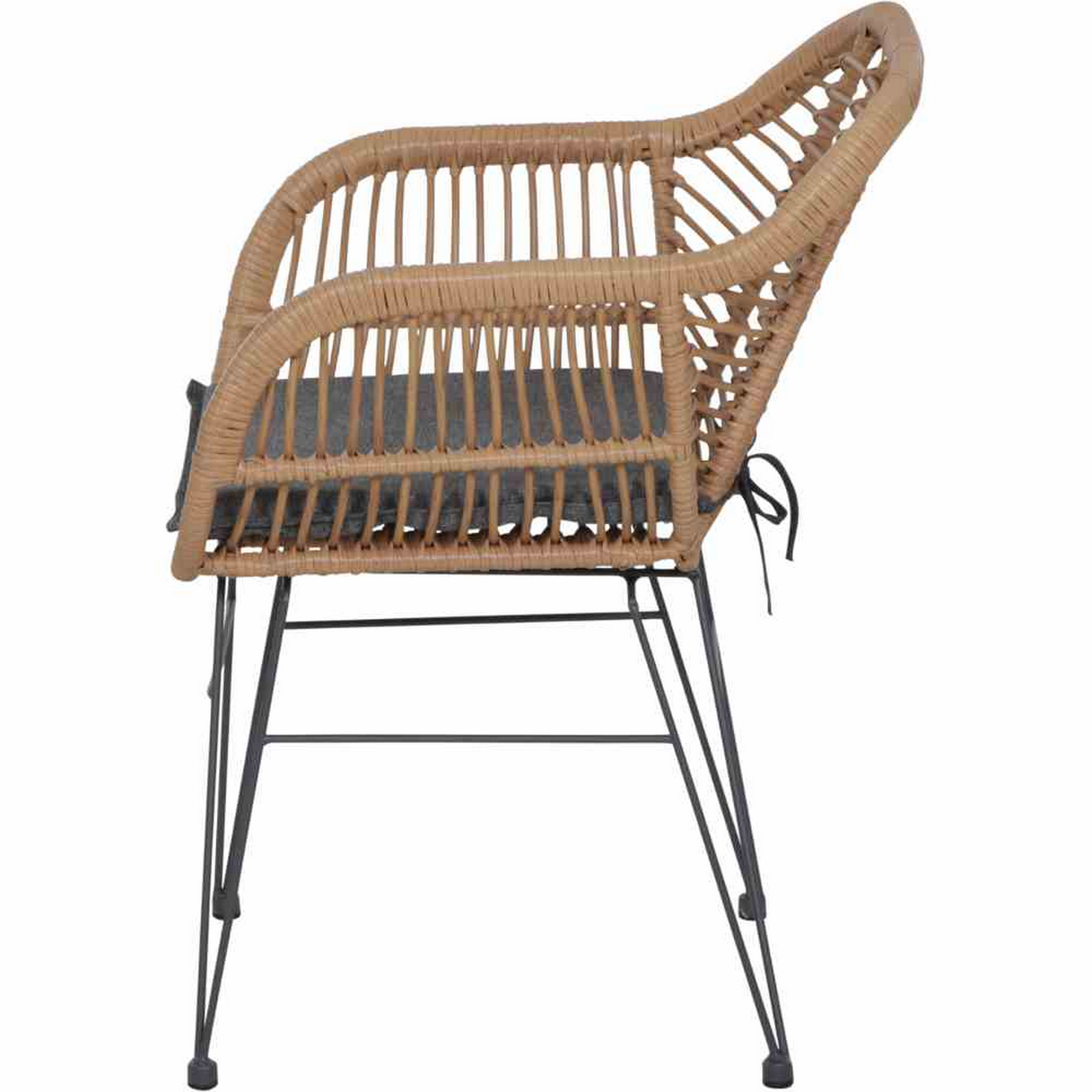 Balkonmöbelset 'Tiros' schwarz 3-teilig