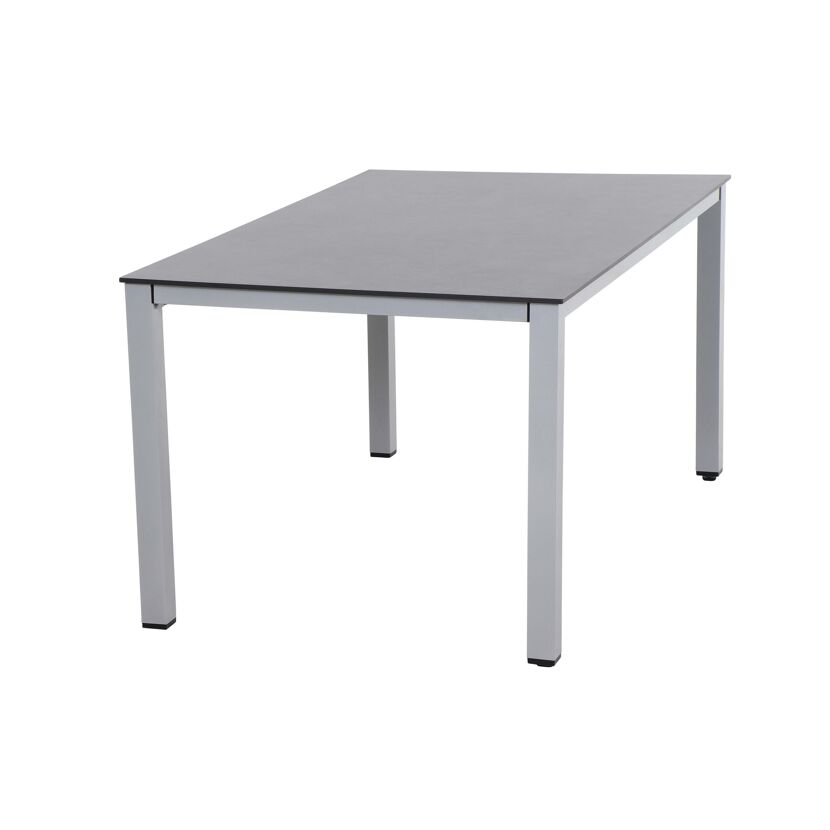 Grauer Gartentisch Sola 160 x 90 cm