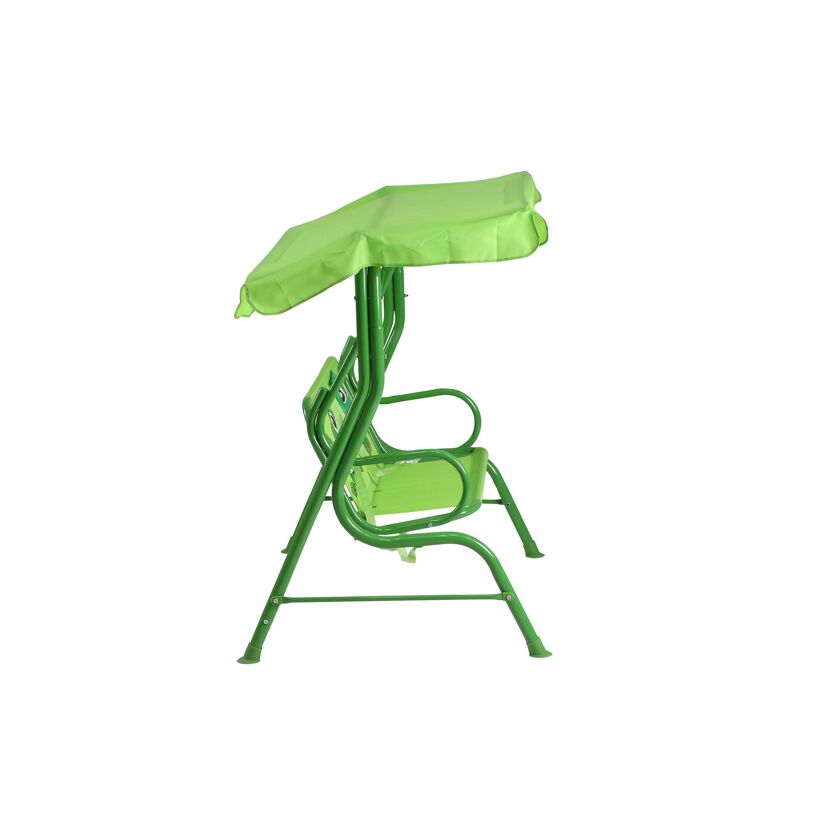 Grüne Kinderschaukel Frog mit Sonnendach