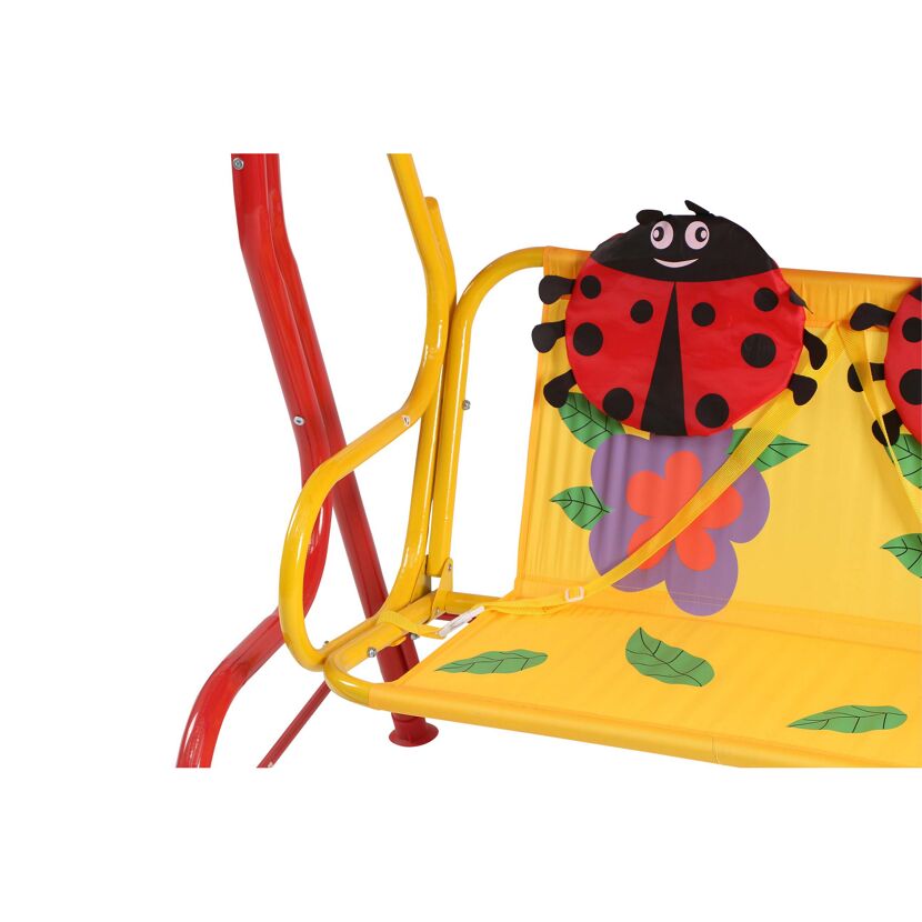 Kinderschaukel mit Marienkäfer-Motiv