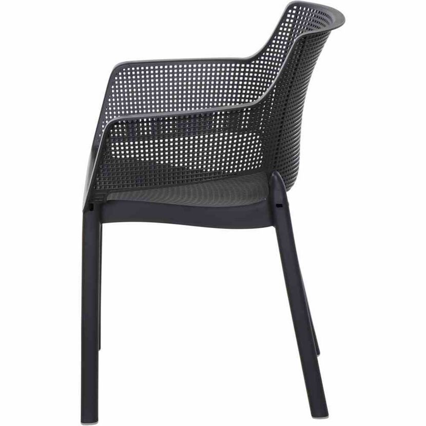 Gartenstuhl 'Easy' stapelbar Kunststoff anthrazit x 78 x 53 cm