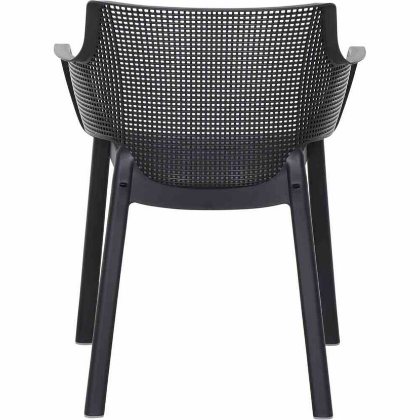 Gartenstuhl 'Easy' stapelbar Kunststoff anthrazit x 78 x 53 cm