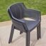 Gartenstuhl 'Easy' stapelbar Kunststoff anthrazit x 78 x 53 cm