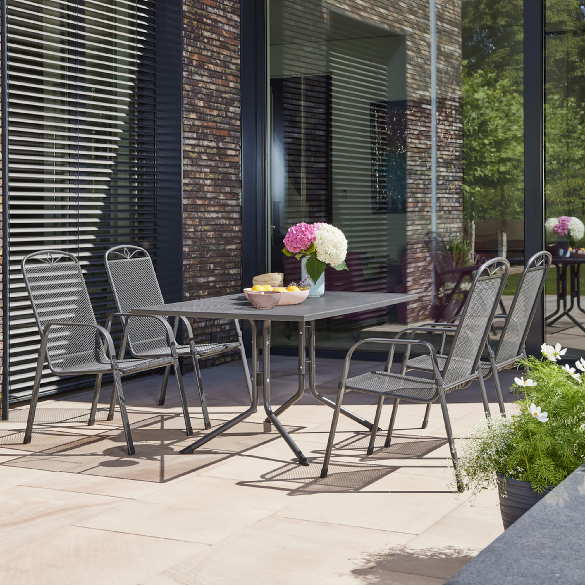 Stapelsessel 'Elda' matt-anthrazit 57 x 94 x 75 cm