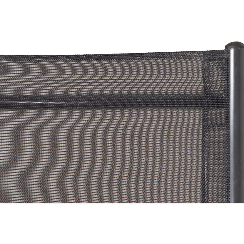 Gartenstuhl 'Saturn' klappbar Aluminium schwarz 56 x 108 x 67 cm
