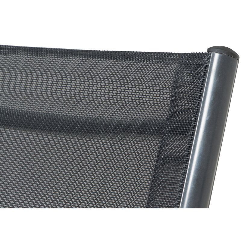 Gartenstuhl 'Saturn' klappbar Aluminium schwarz 56 x 108 x 67 cm