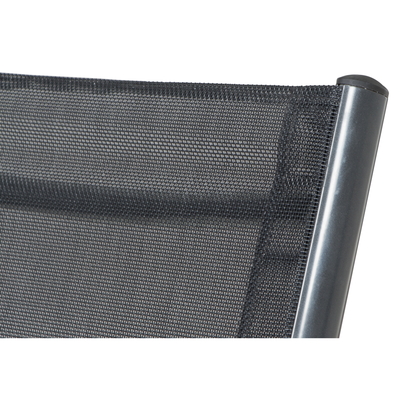 Gartenstuhl 'Saturn' klappbar Aluminium schwarz 56 x 108 x 67 cm