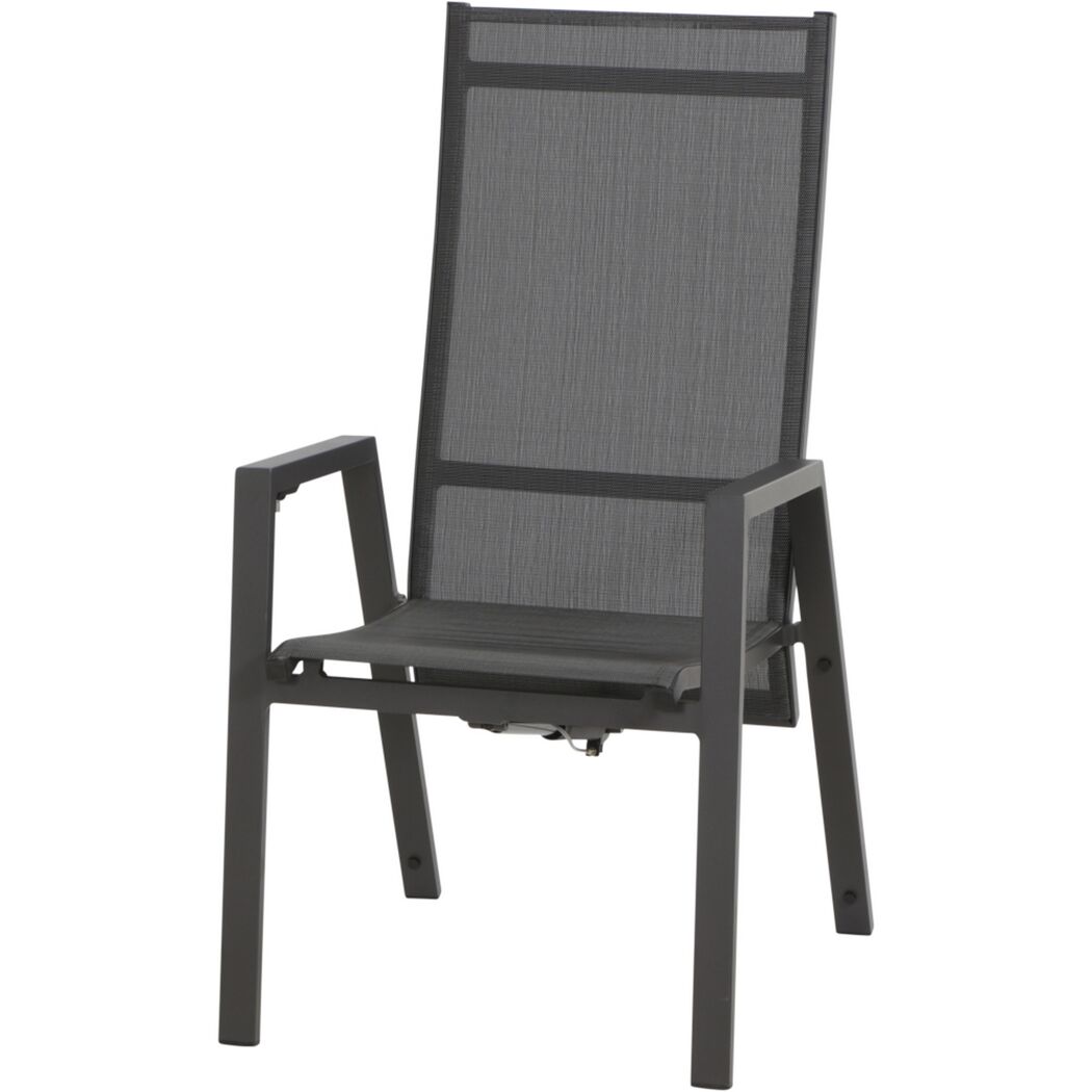 Gartenstuhl 'Savona' Aluminium anthrazit 60 x 111,5 x 74 cm