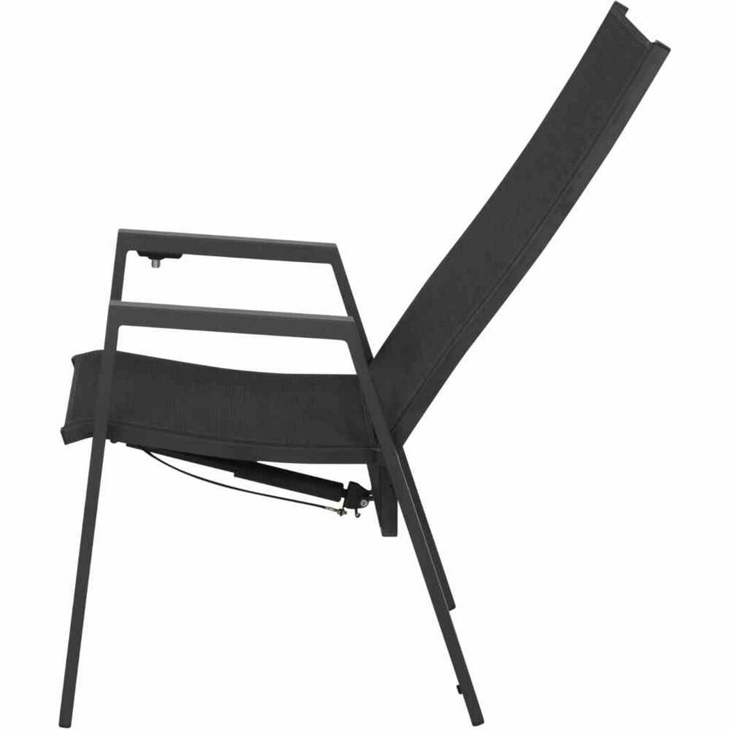 Gartenstuhl 'Savona' Aluminium anthrazit 60 x 111,5 x 74 cm