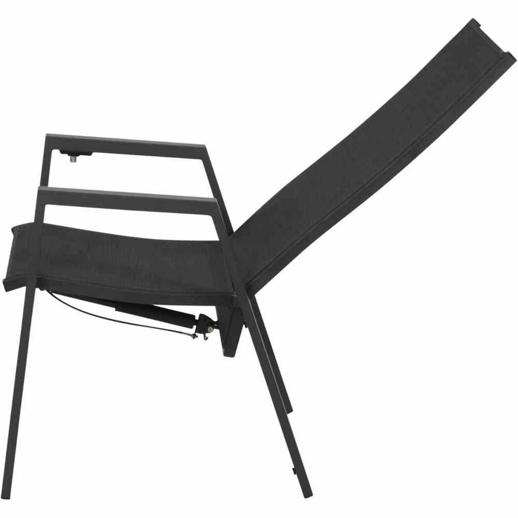 Gartenstuhl 'Savona' Aluminium anthrazit 60 x 111,5 x 74 cm