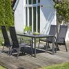 Gartenstuhl 'Savona' Aluminium anthrazit 60 x 111,5 x 74 cm