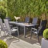 Gartenstuhl 'Savona' Aluminium anthrazit 60 x 111,5 x 74 cm