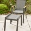 Gartenhocker 'Savona' stapelbar Aluminium anthrazit 58 x 46,5 x 50 cm