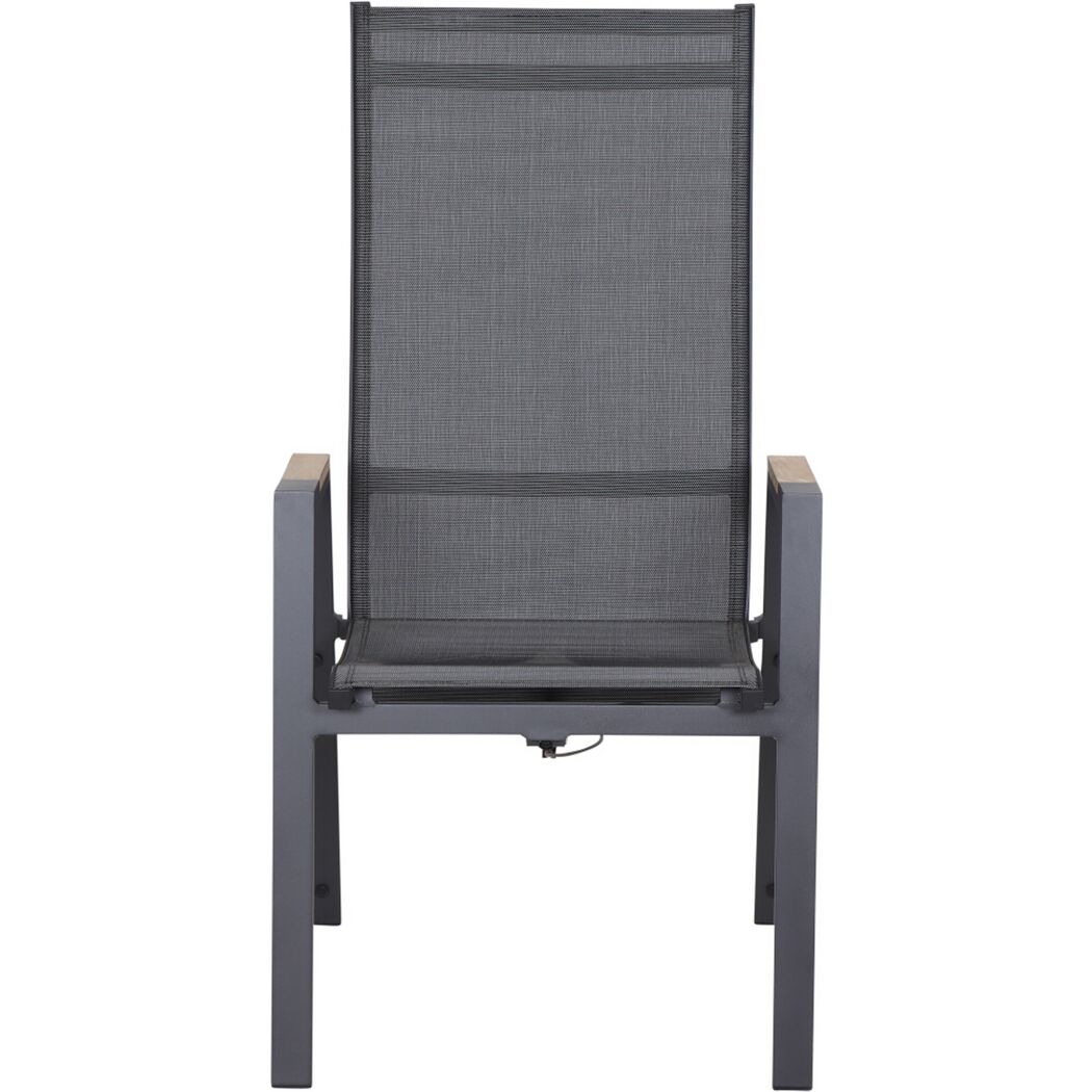 Gartenstuhl 'Savona' stapelbar Aluminium anthrazit 60 x 113 x 73 cm