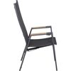 Gartenstuhl 'Savona' stapelbar Aluminium anthrazit 60 x 113 x 73 cm