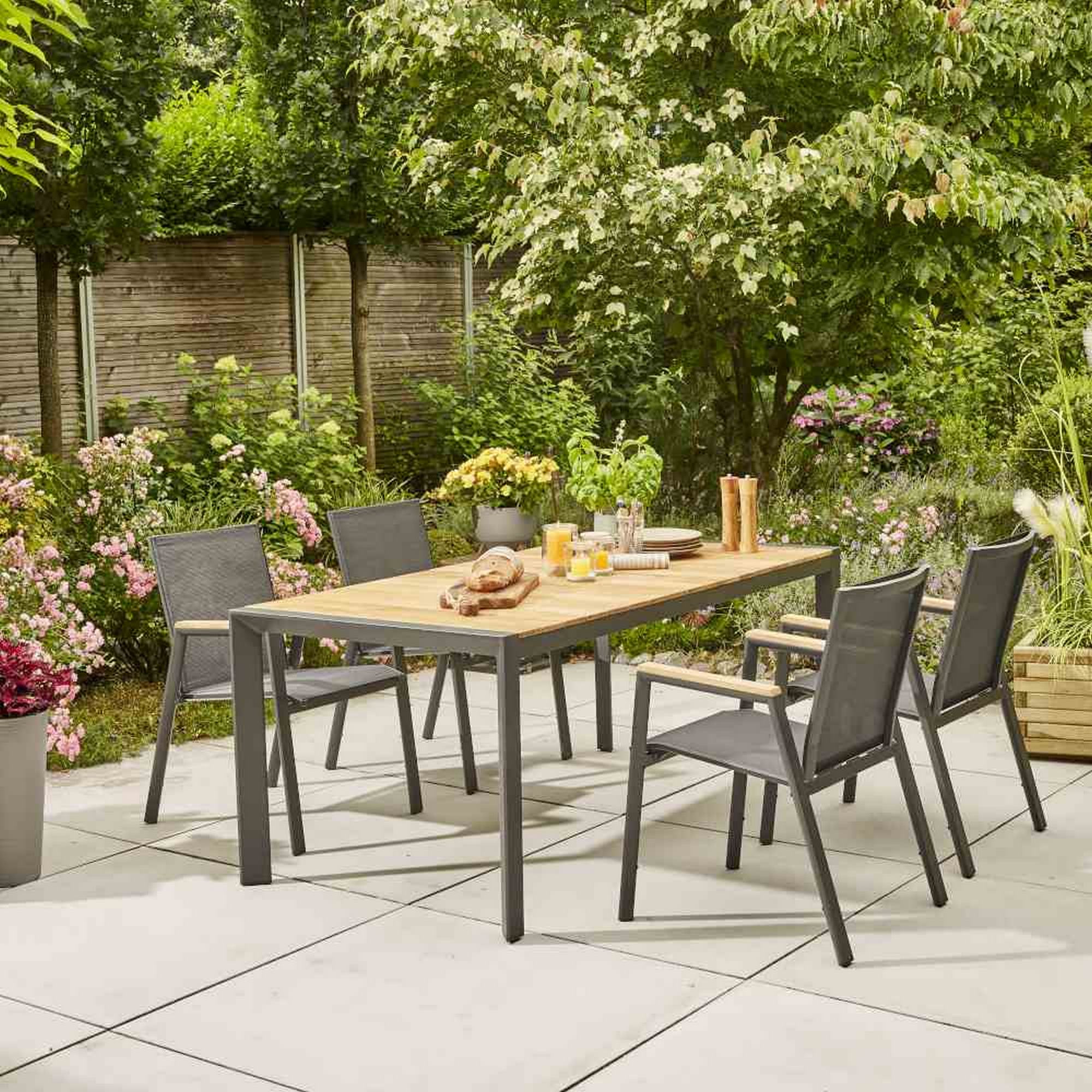 Stapelsessel 'Savona' matt-anthrazit 56,5 x 88 x 67 cm