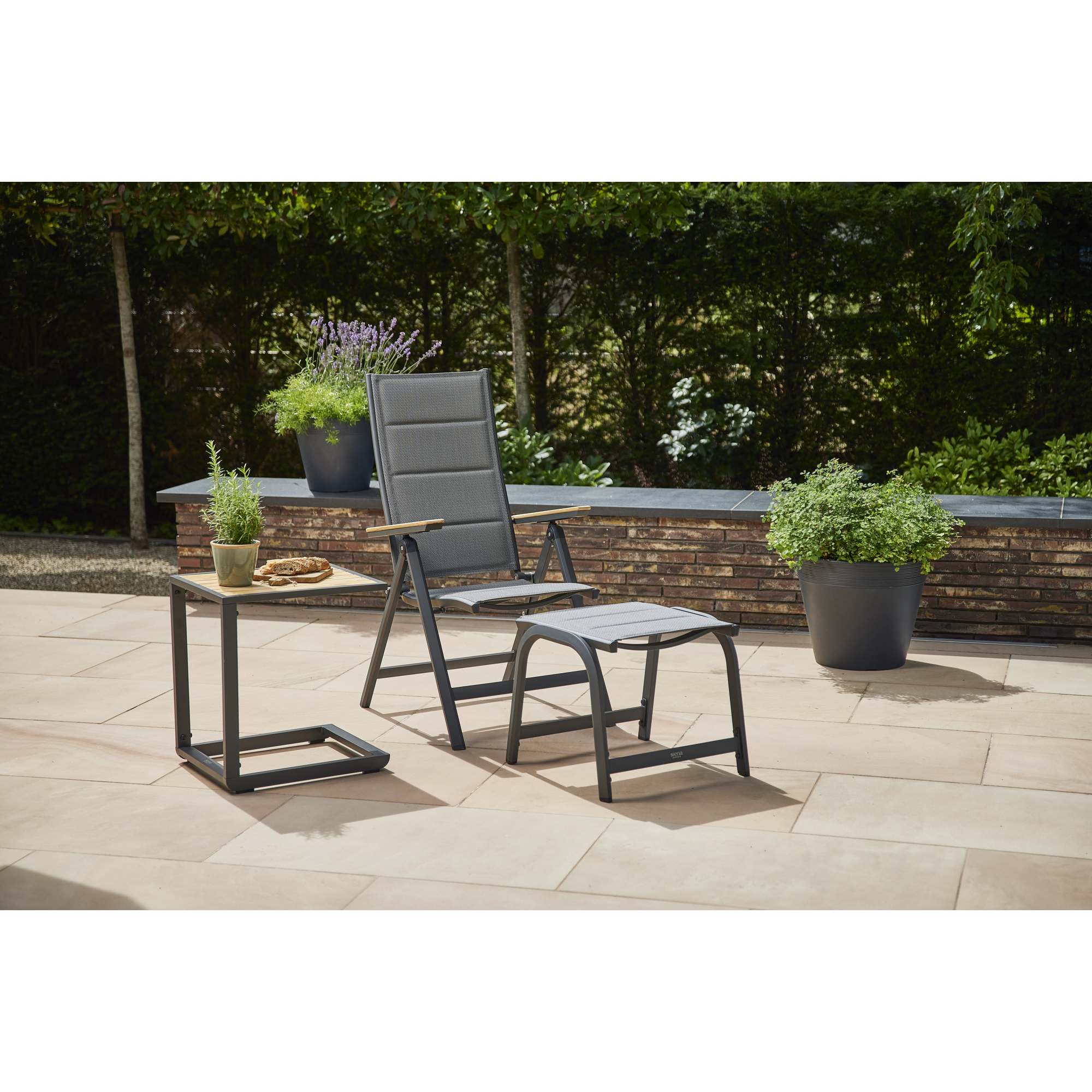 Hocker 'Tesoro' matt-anthrazit 51 x 44 x 52 cm