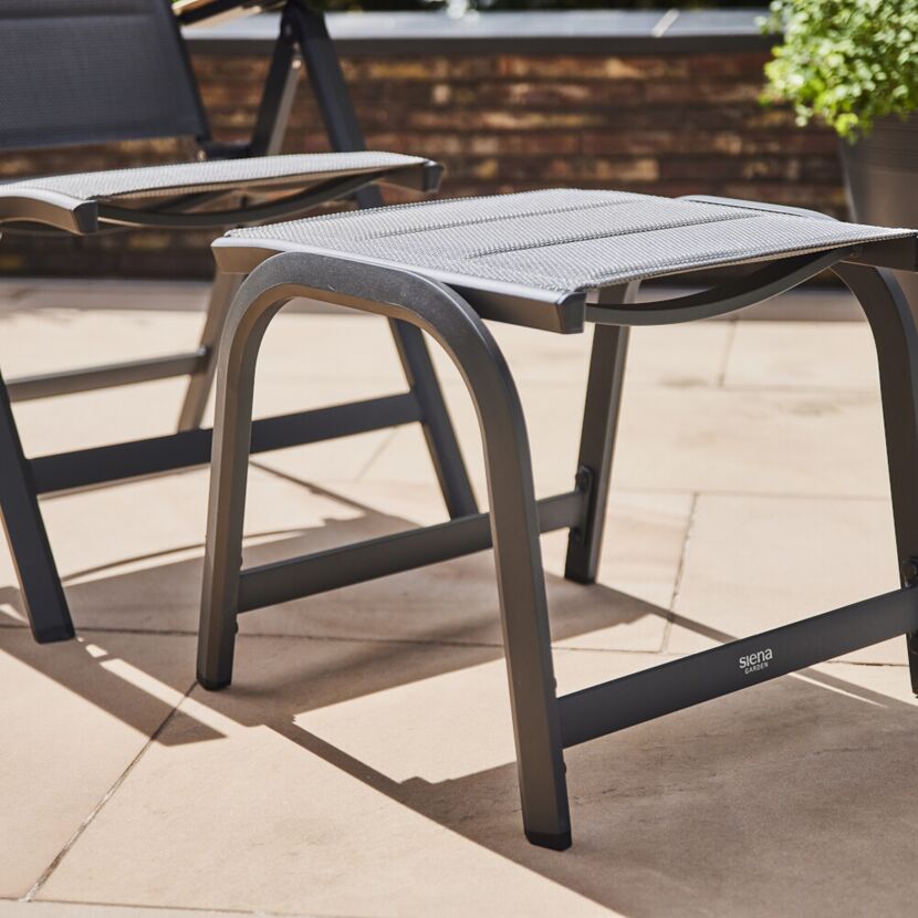 Gartenhocker 'Tesoro' stapelbar Aluminium anthrazit 51 x 44 x 52 cm