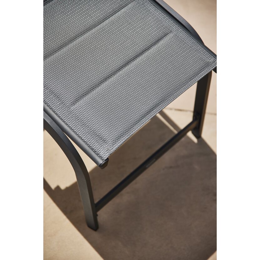 Gartenhocker 'Tesoro' stapelbar Aluminium anthrazit 51 x 44 x 52 cm