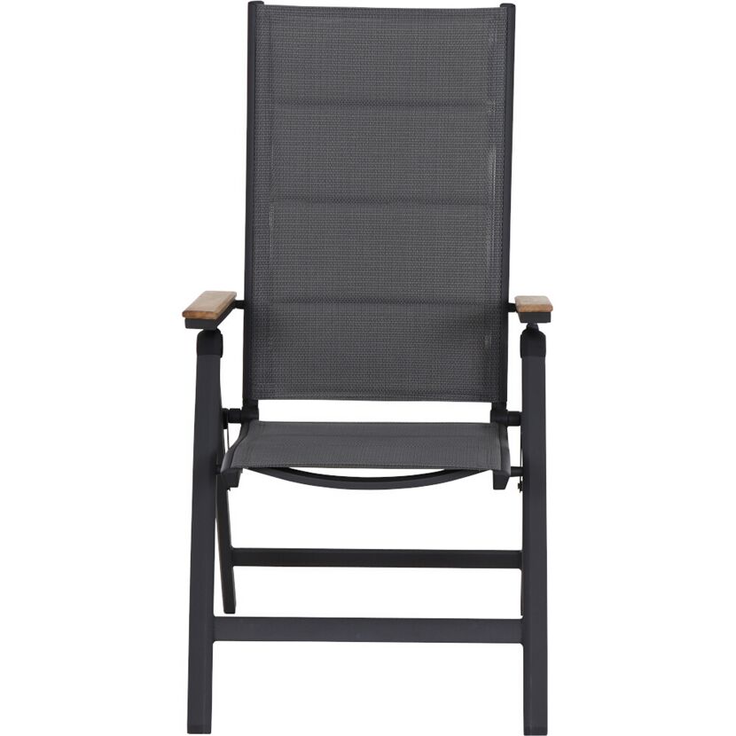 Gartenstuhl 'Tesoro' klappbar Aluminium anthrazit 60,5 x 110 x 68 cm