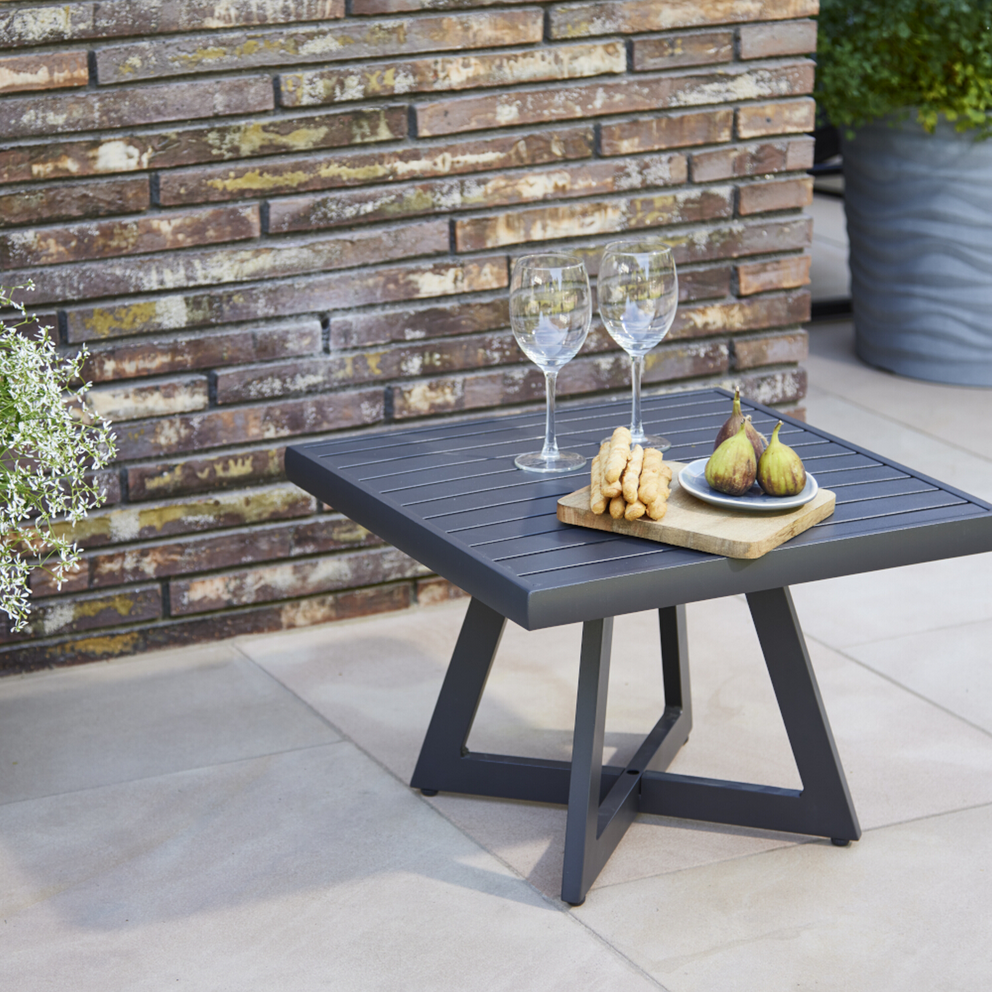 Gartentisch 'Alexis' Aluminium 50 x 35 x 50 cm