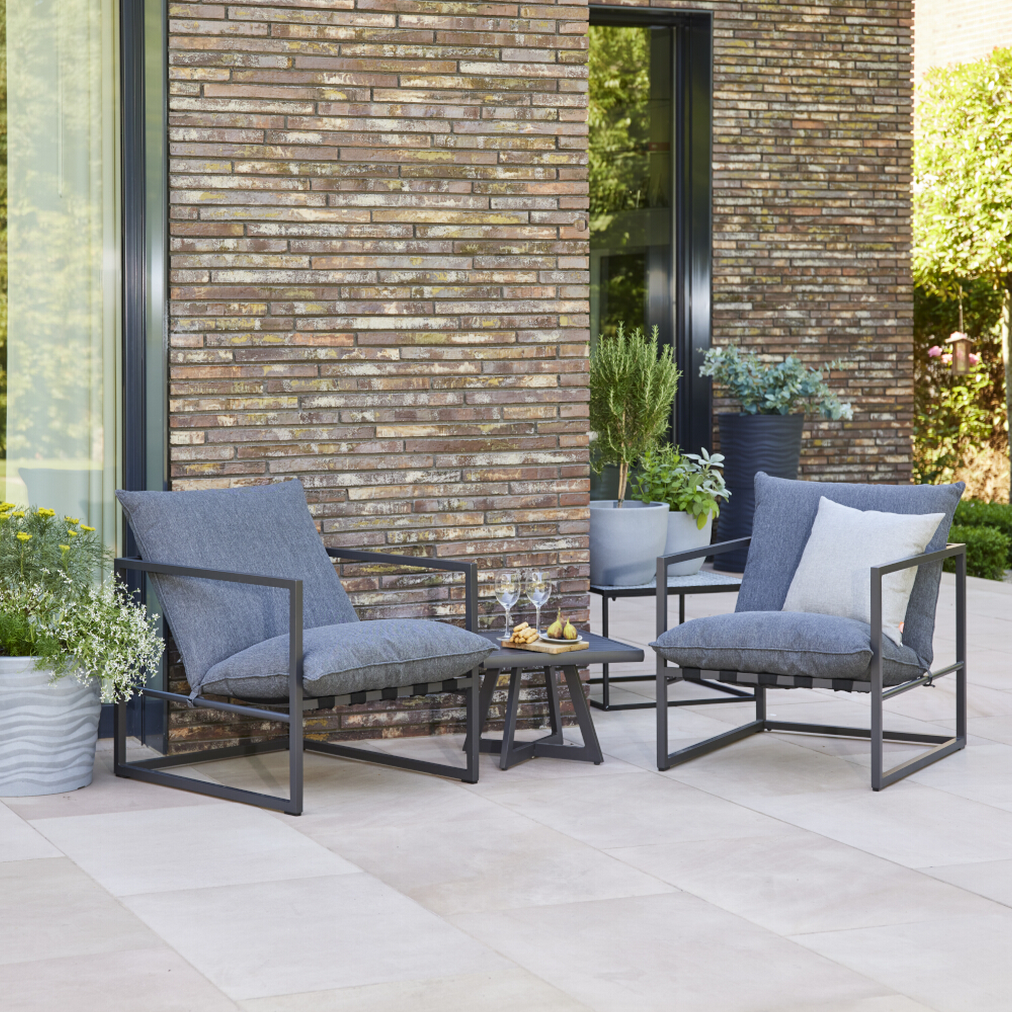 Gartentisch 'Alexis' Aluminium 50 x 35 x 50 cm