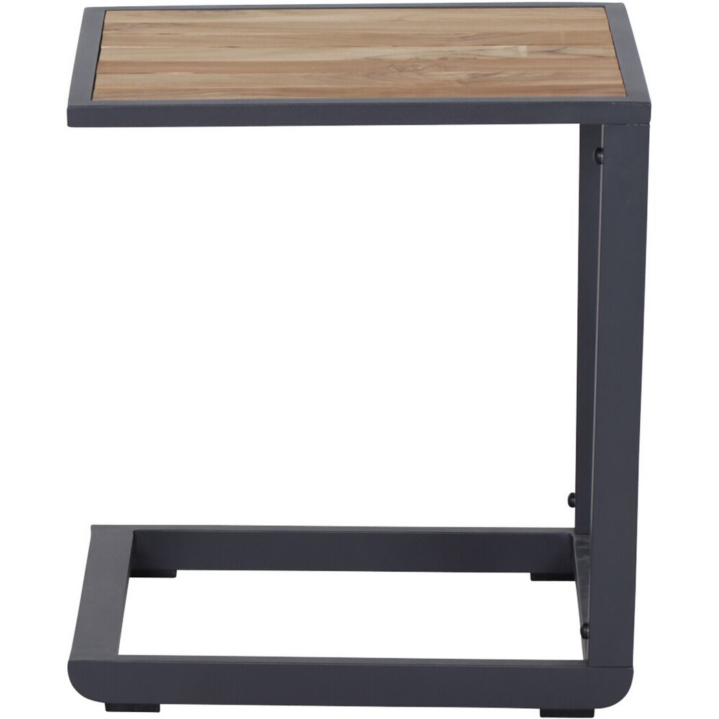 Beistelltisch 'Vinto' Aluminium/Teakholz 41 x 55 x 50 cm