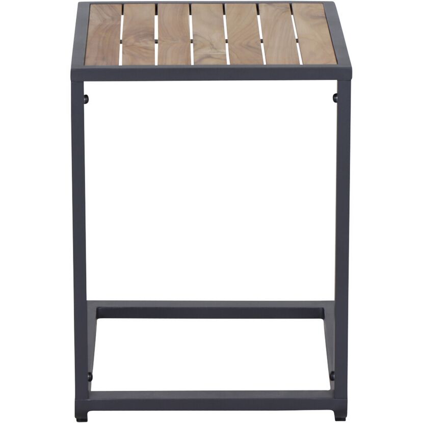 Beistelltisch 'Vinto' Aluminium/Teakholz 41 x 55 x 50 cm