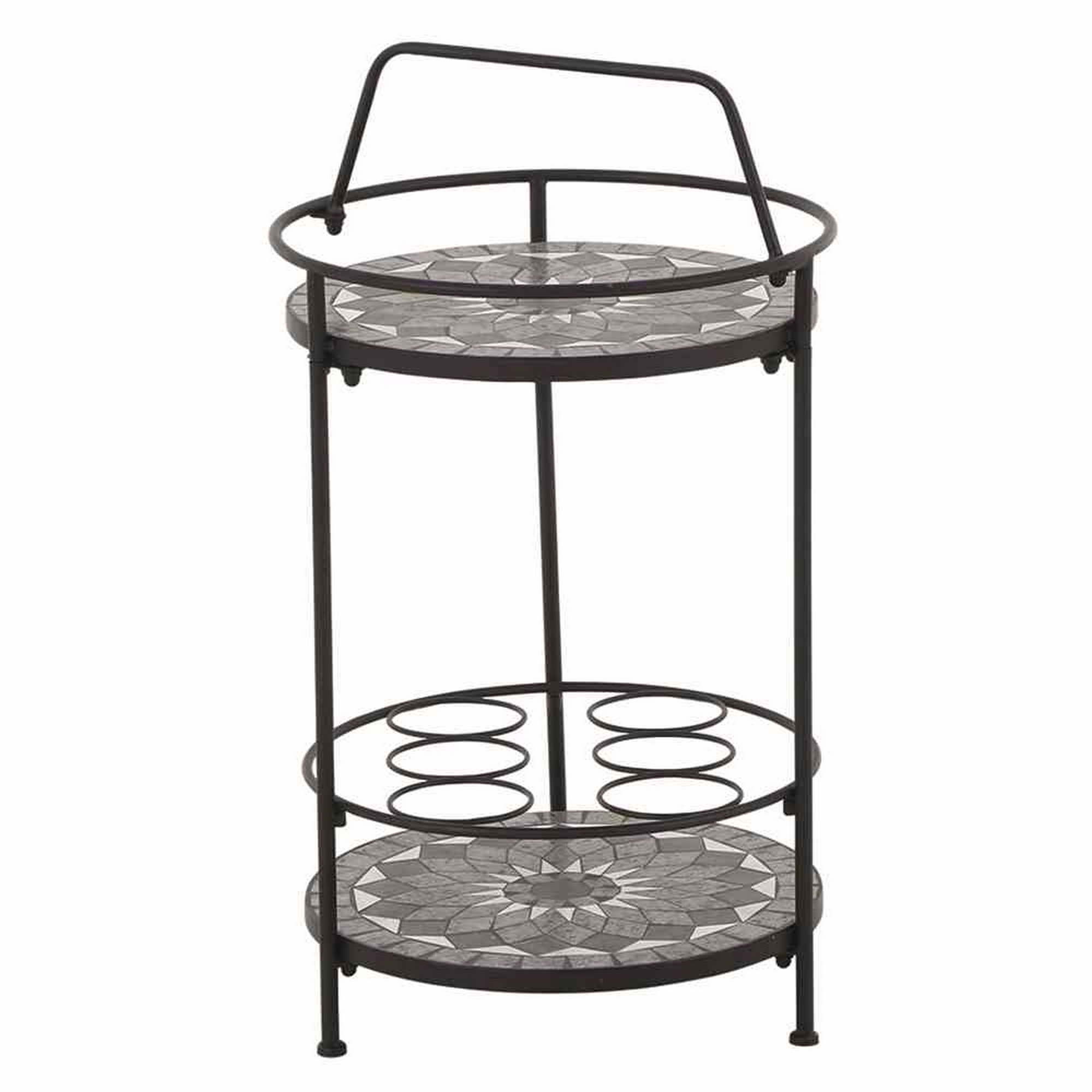 Gartentisch 'Como' Ø 42 cm mit Mosaikoptik