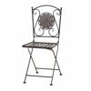 Gartenstuhl 'Como' klappbar Stahl schwarz 39 x 88,5 x 49,5 cm