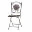 Gartenstuhl 'Como' klappbar Stahl schwarz 39 x 88,5 x 49,5 cm